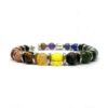 Bracelet 7 Chakras homme en 20 pierres fines