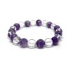 Bracelet Améthyste Chevron Cristal de roche