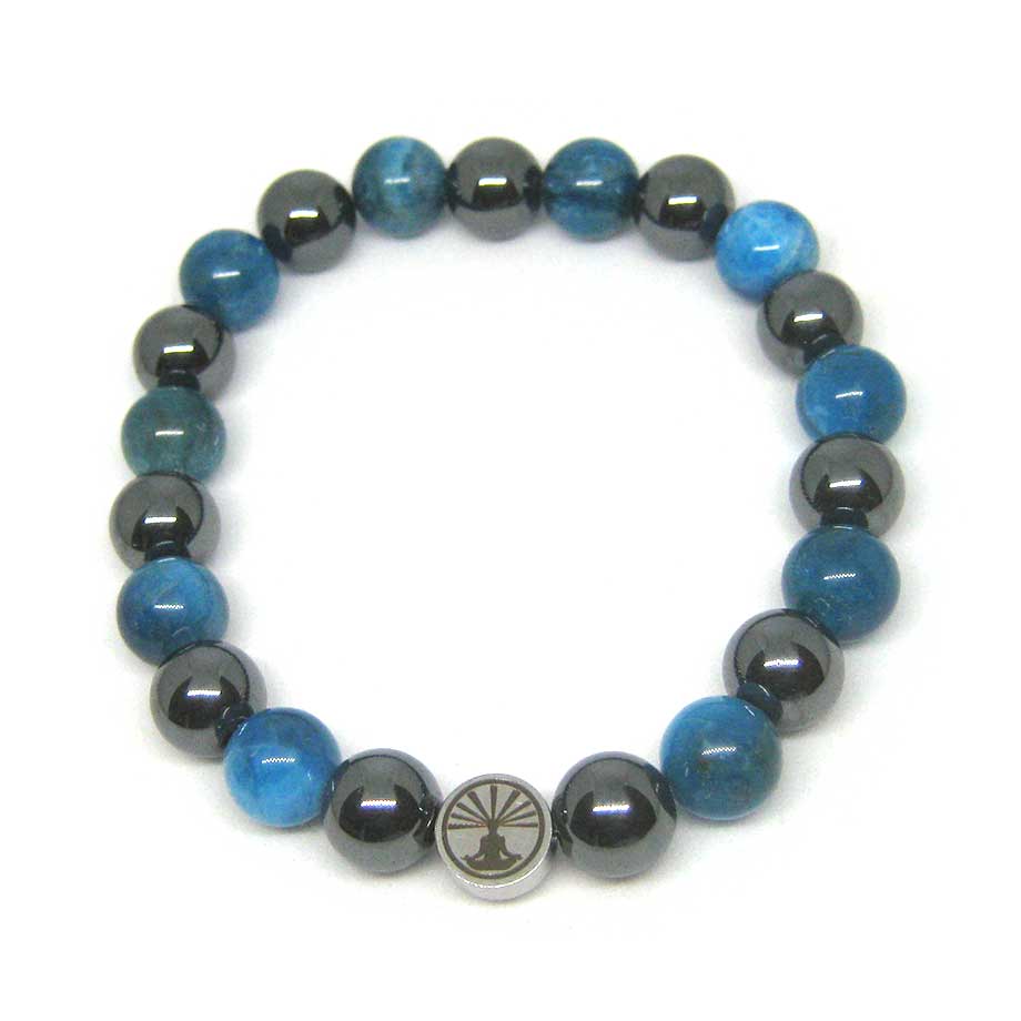 Bracelet Apatite Hématite en pierres naturelles