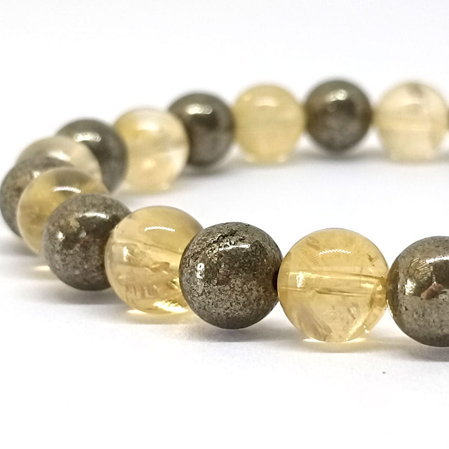 Bracelet Citrine, Pyrite