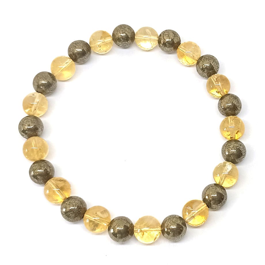 Bracelet Citrine, Pyrite
