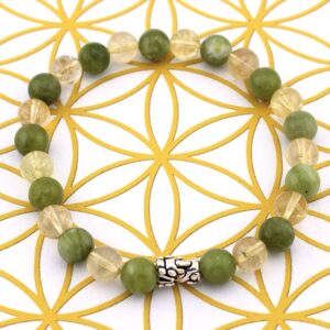 Bracelet Citrine et Jade pour homme