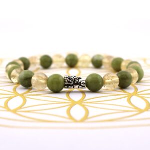 Bracelet Citrine et Jade pour la fête des Pères