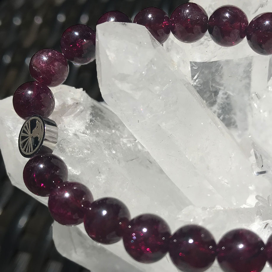 Bracelet Grenat violet naturel d'Inde Bracelet Grenat violet naturel d'Inde