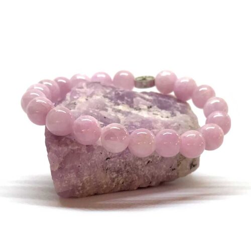 Bracelet en pierre naturelle de Kunzite de Madagascar