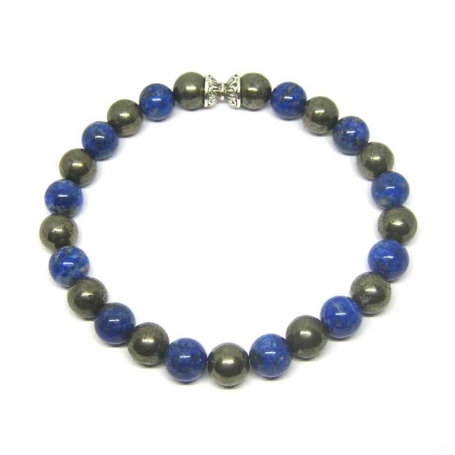 Bracelet Lapis-lazuli et Pyrite