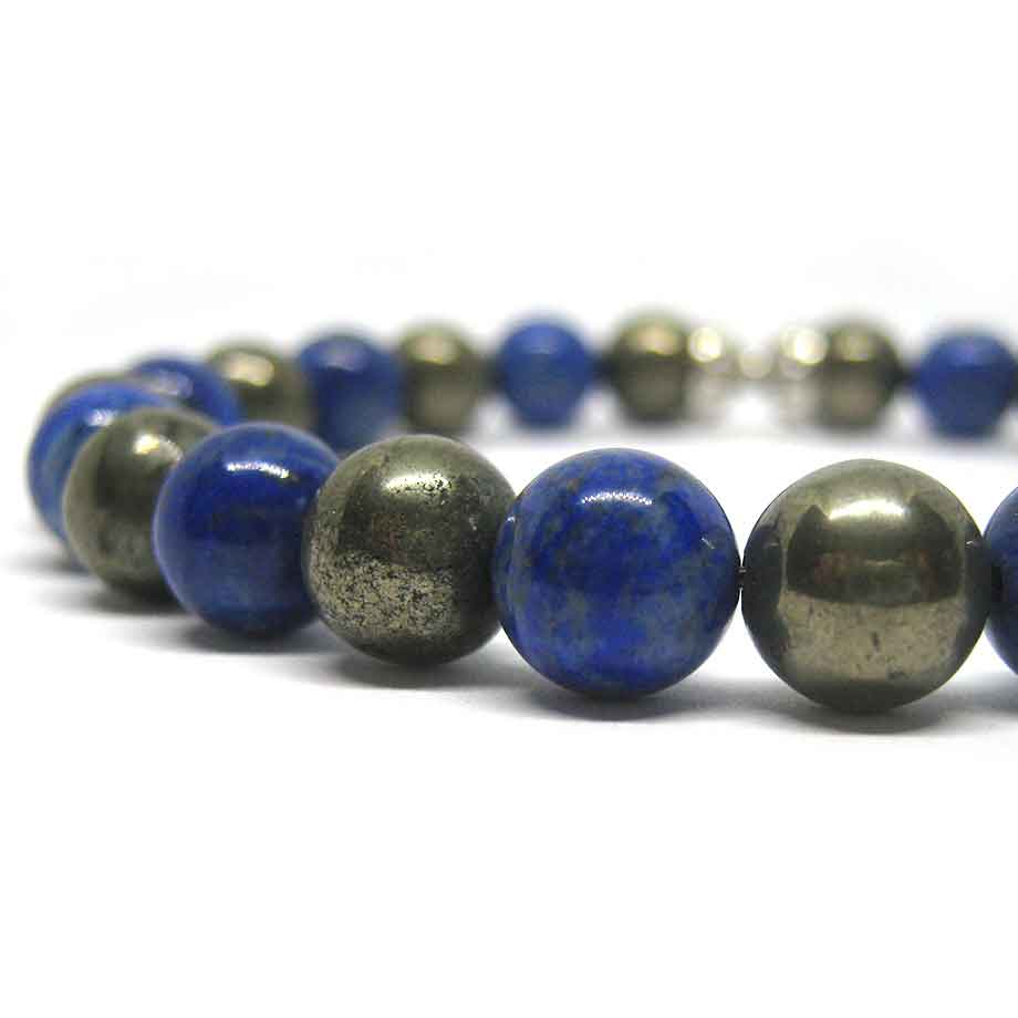 Bracelet Lapis-lazuli et Pyrite