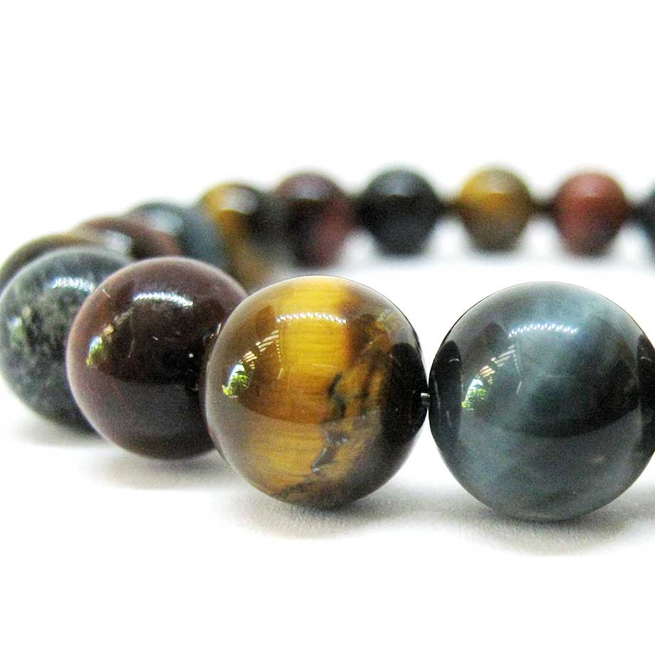 Bracelet Pierre œil De Tigre Taureau - 10 Mm - Neuf Avec étiquettes OxcmoBijoux
