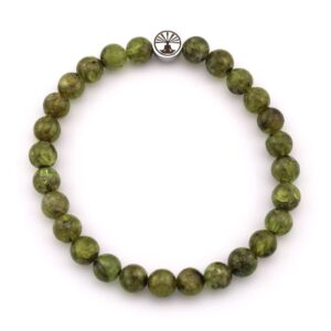 Bracelet Gemme de naissance du mois d'Août en Péridot pour la fête des Pères