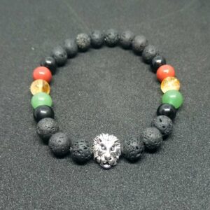 Bracelet en pierres naturelles Ashanti Conquering Lion