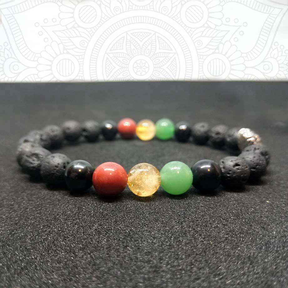 Bracelet en pierres naturelles Ashanti Conquering Lion