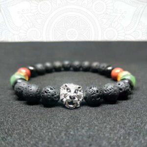 Bracelet en pierres naturelles Ashanti Conquering Lion