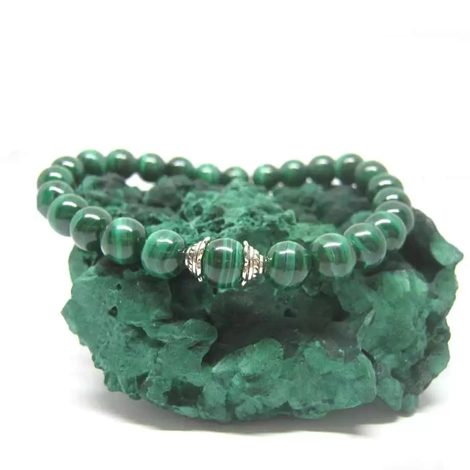 Bracelet en pierres naturelles Malachite