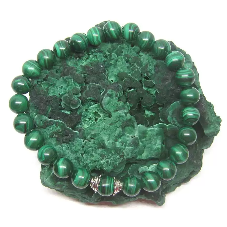 Bracelet en pierres naturelles Malachite