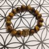 Bracelet en pierres naturelles Oeil de tigre et perle Hibou