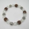 Bracelet Rudraksha et Cristal de Roche