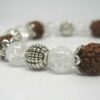 Bracelet Rudraksha et Cristal de Roche