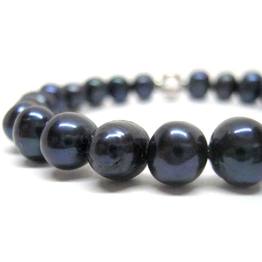 Bracelet de Perles noires de culture d'eau douce
