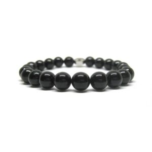 Bracelet de protection en Spinelle noir naturel