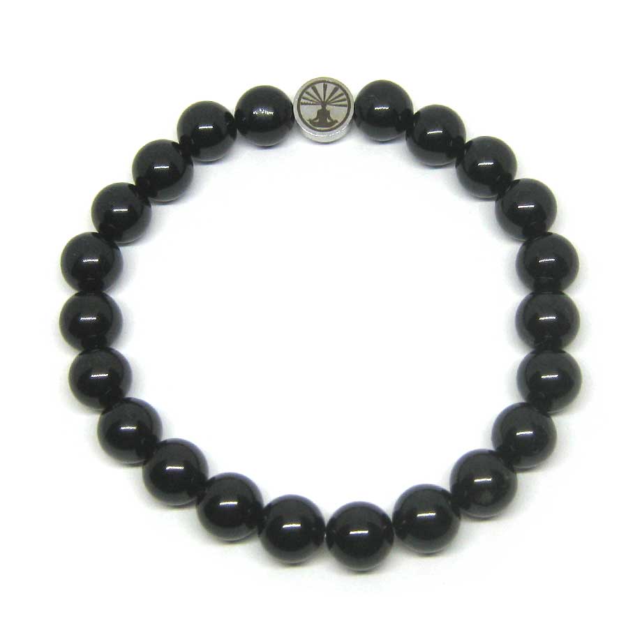 Bracelet de protection en Spinelle noir naturel