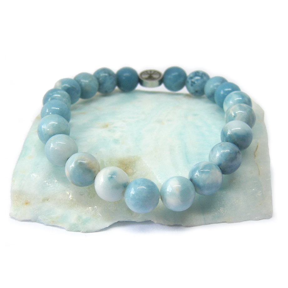 Bracelet femme en pierre naturelle Larimar