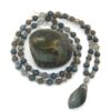 Collier Viśhuddha Cyanite Labradorite naturelles