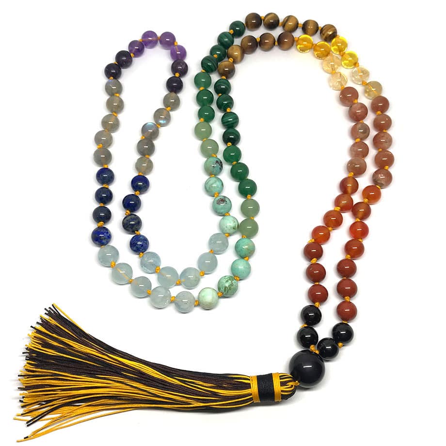 Mâlâ 7 Chakras en pierres fines 108 perles