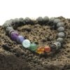 Bracelet 7 Chakras en pierre volcanique de La Réunion