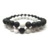 Bracelet Amitié Yin Yang en pierres de lave et Howlite Bracelet Amitié Yin Yang en pierres de lave et Howlite