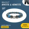 Bracelet Apatite Hématite en pierres naturelles
