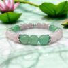 Bracelet Chakra Cœur Aventurine verte et Quartz rose