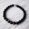 Bracelet Obsidienne dorée