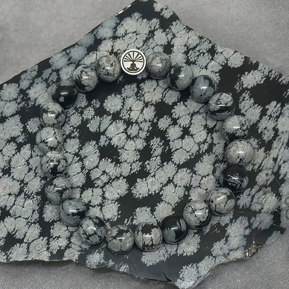 Bracelet Obsidienne neige