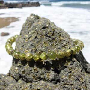 Bracelet Gemme de naissance du mois d'Août en Péridot pour la fête des Pères