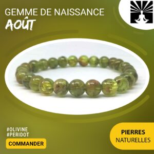 Bracelet Gemme de naissance en Péridot