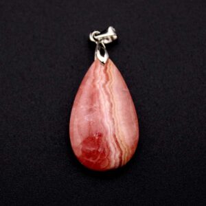 Pendentif en Rhodochrosite – 24x14x6mm – 4.8g – Modèle 1